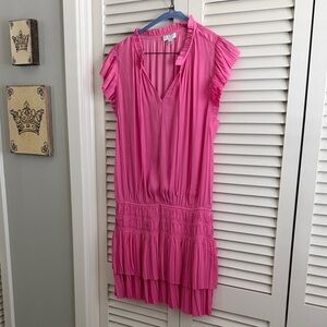 Pink ruffle dress